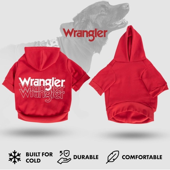 Wrangler Dog Hoodie – Fleece Dog Sweater - Picture 4 of 9
